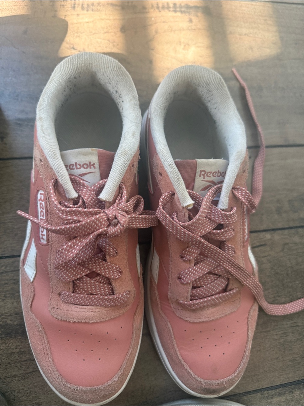 Reebok Women’s Rose Pink Lace-Up Sneakers